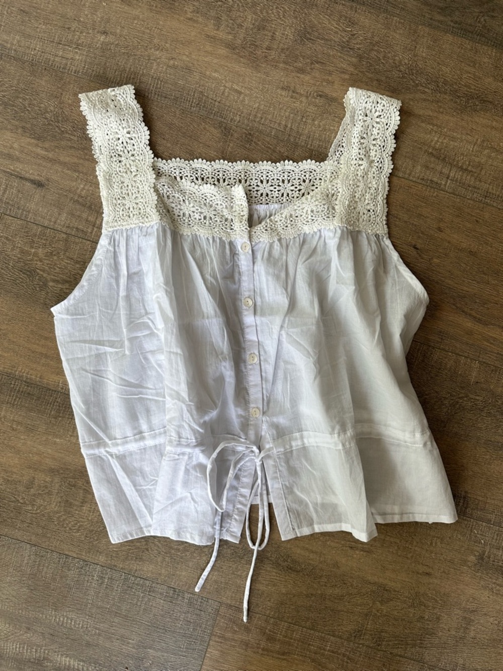 Laneway the Label Cotton Chemise Ivory Size M/L
